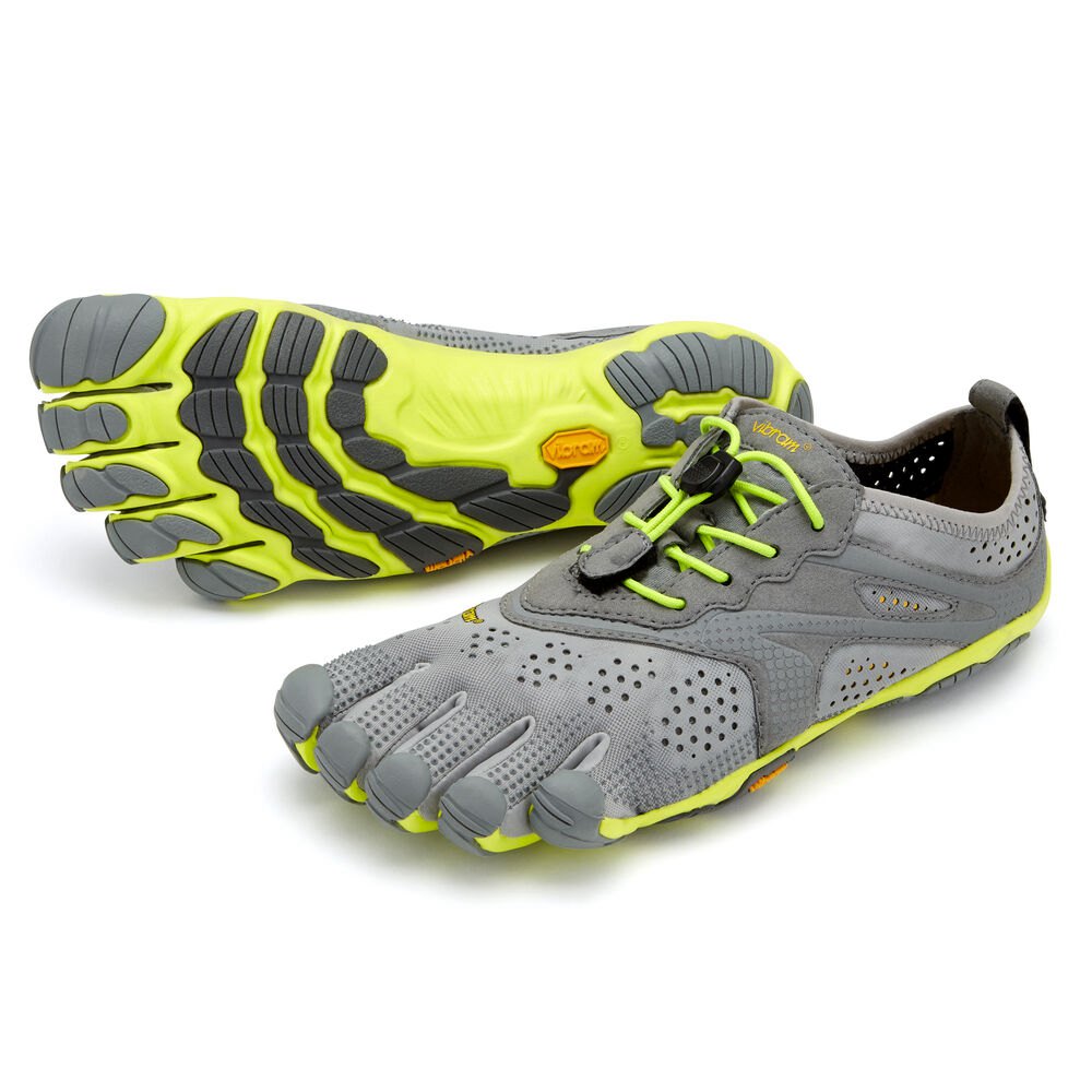 Tenis Mujer Grises/Verdes - FiveFingers V-Run - RSHJLV-596